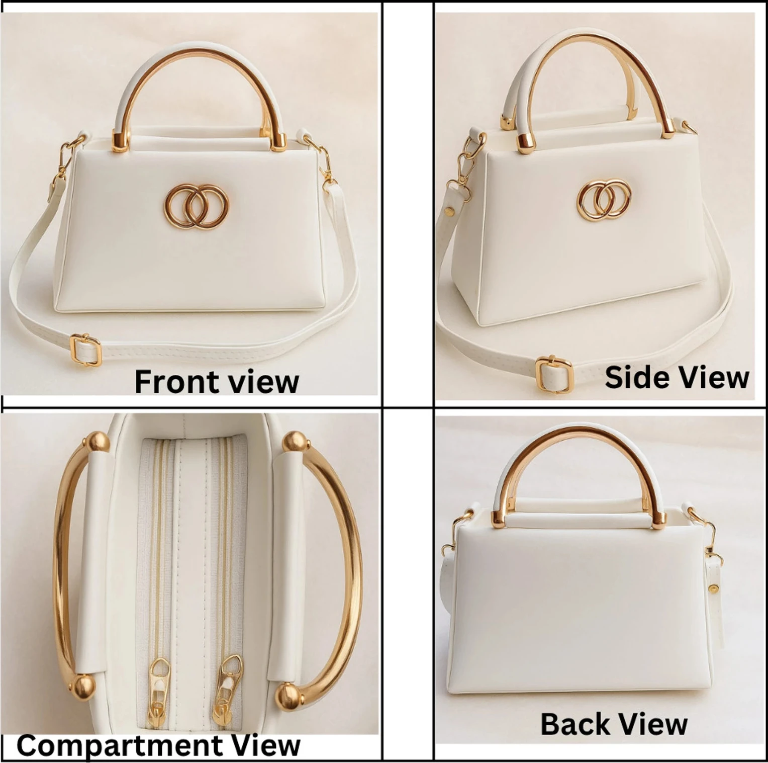 DENZY FASHION White Women Hand-held Bag Maroon Hand Bag - Image 2